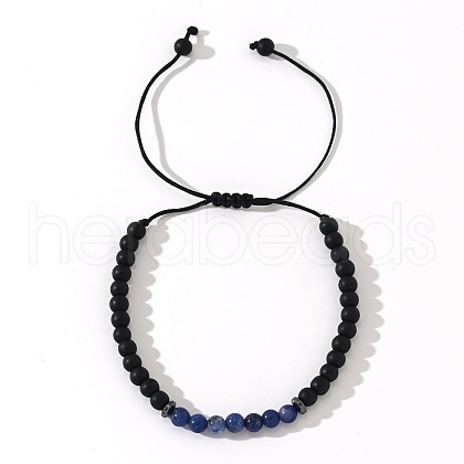 Natrual Lapis Lazuli Beads Braided Bead Bracelets SJ0485-5-1