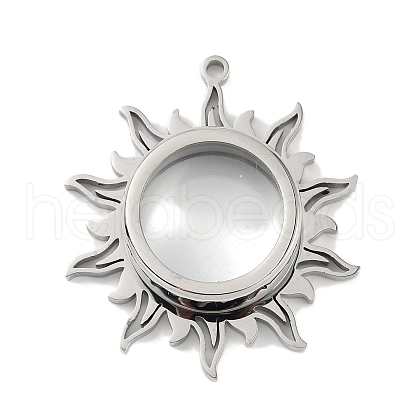 304 Stainless Stee Locket Pendants STAS-S132-08P-02-1