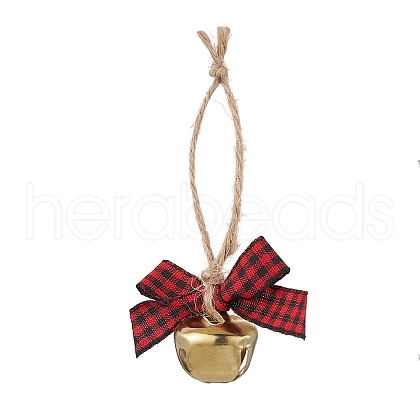 Iron Bell Pendant Decoration HJEW-JM02248-02-1