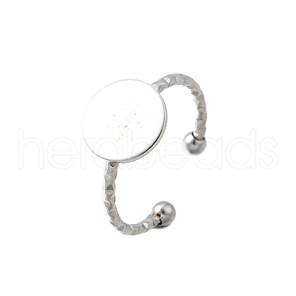 304 Stainless Steel Cuff Ring Components RJEW-H250-03B-P-1