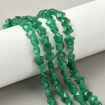 Dyed Natural Malaysia Jade Star Beads Strands G-Z080-A01-05-1