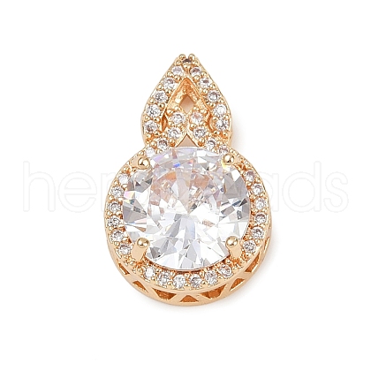 Brass Micro Pave Cubic Zirconia Pendants KK-E795-08KCG-1