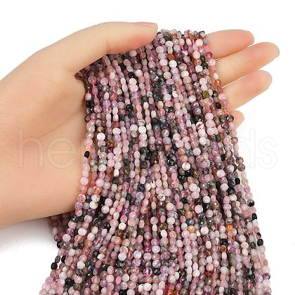 Natural Plum Blossom Tourmaline Beads Strands G-RM2025-A29-1