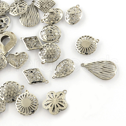 Tarnish Resistant 304 Stainless Steel Pendants STAS-S050-20-1