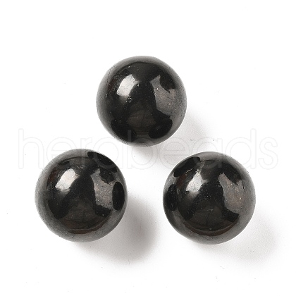 Natural Shungite Sphere Beads G-F675-01-B-1