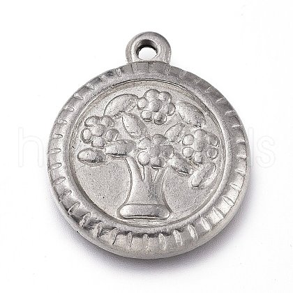 Non-Tarnish 304 Stainless Steel Pendants STAS-Z014-04P-1