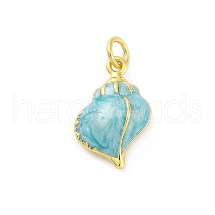 Brass Enamel Pendants KK-U066-19G-1