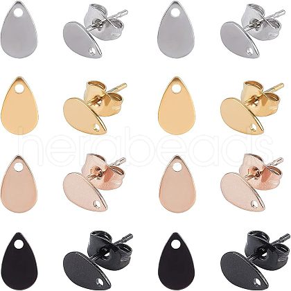 Unicraftale PVD Vacuum Plating Stainless Steel Stud Earring Findings STAS-UN0020-07-1