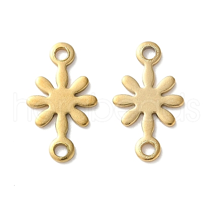 304 Stainless Steel Flower Connector Charms STAS-S172-04G-1