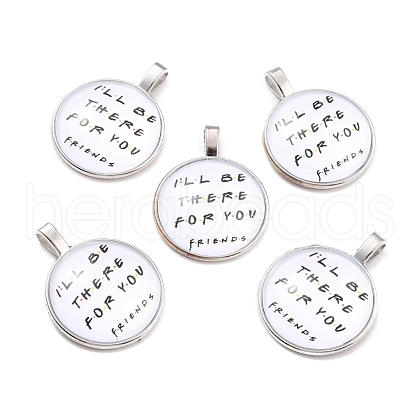 Tibetan Style Alloy Resin Pendants PALLOY-P276-01AS-1