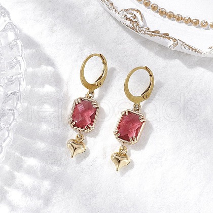 Glass Leverback Earrings EJEW-JE06397-05-1