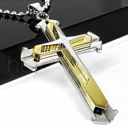 Cross Alloy Pendant Necklaces for Men FS-WG5CDA8-04-1