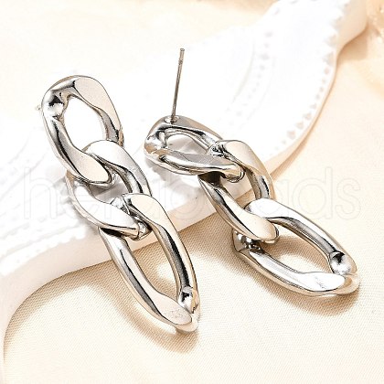 Non-Tarnish 304 Stainless Steel Stud Earrings EJEW-D095-23P-1
