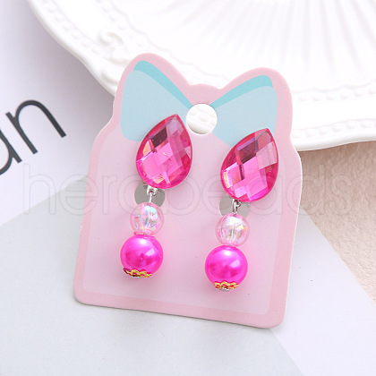 Alloy Plastic Clip-on Earrings for Kid WG21FF0-30-1