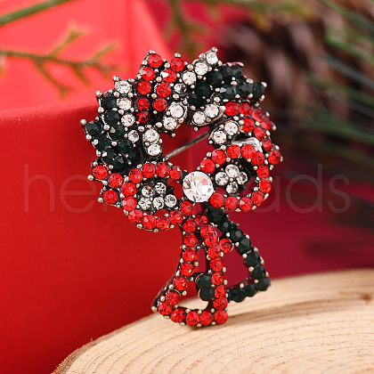 Christmas Theme Zinc Alloy Rhinestone Brooches for Backpack Clothes LK8386-11-1