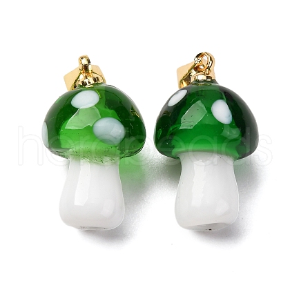Handmade Lampwork Pendants LAMP-S069-08G-03-1