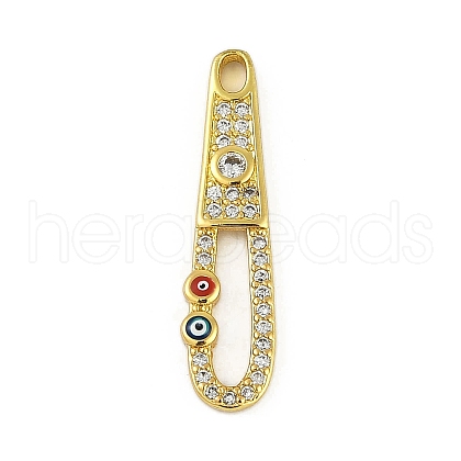 Brass Micro Pave Cubic Zirconia Pendants KK-B114-02G-03-1