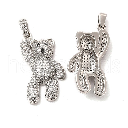 Brass Micro Pave Cubic Zirconia Pendants KK-A180-18P-1
