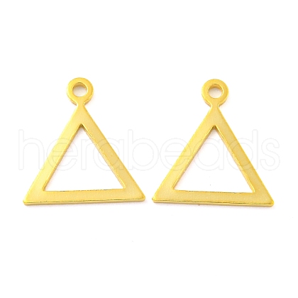 925 Sterling Silver Hollow Triangle Charms STER-B005-37G-1
