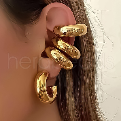 Alloy C-shaped Cuff Earrings for Women WGEF1AE-01-1