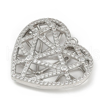 Brass Micro Pave Cubic Zirconia Pendants KK-M322-41P-1