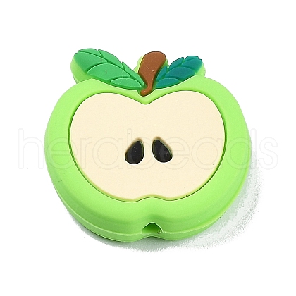 Apple Food Grade Eco-Friendly Silicone Focal Beads SIL-B001-02B-1
