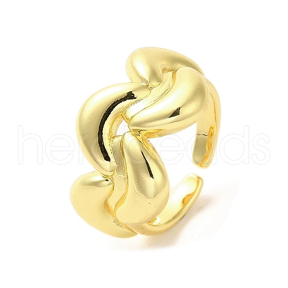 Rack Plating Brass Finger Ring RJEW-C072-12G-1