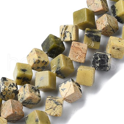 Natural Yellow Turquoise(Jasper) Beads Strands G-C135-D05-02-1