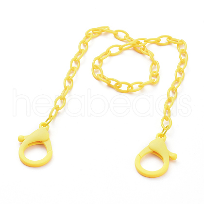 Personalized ABS Plastic Cable Chain Necklaces NJEW-JN03310-04-1