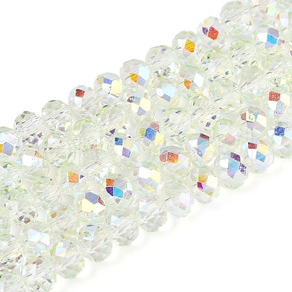 Transparent Glass Beads Strands EGLA-N016-4mm-06-1