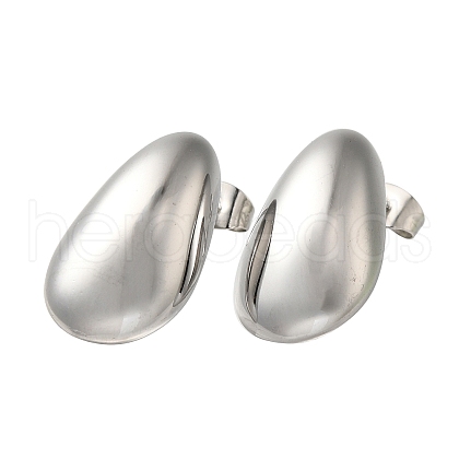 304 Stainless Steel Teardrop Stud Earrings for Wome EJEW-S237-05-1