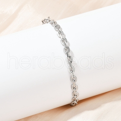 201 Stainless Steel Cuba Style Chian Bracelet for Men BJEW-B138-06P-03-1