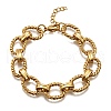 304 Stainless Steel Oval Link Chain Bracelets for Women BJEW-R021-09G-4