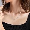 Simple Long Chain Necklace Stainless Steel Sweater Necklace Adjustable Chain Necklace Bold Snake Chain Necklace Trendy Statement Necklace Neck Jewelry for Women JN1102A-5