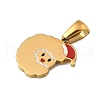 Christmas Theme 304 Stainless Steel Pendants STAS-R007-01C-G-2