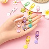 Spray Painted Alloy Pendant Decorations HJEW-YW00024-01-5
