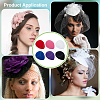 BENECREAT 6Pcs 6 Colors EVA Cloth Teardrop Fascinator Hat Base for Millinery DIY-BC0014-09-6