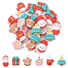 24Pcs 6 Styles Christmas Opaque Resin Pendants RESI-FS0001-43-3