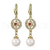Brass Micro Pave Clear Cubic Zirconia Dangle Earrings EJEW-F362-03G-2