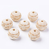 Unfinished Natural Wood European Beads WOOD-S057-009B-1