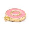 Golden Plated Alloy Enamel Charms X-ENAM-Q437-14O-2