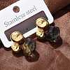 304 Stainless Steel Stud Earrings EJEW-S253-04A-G-2