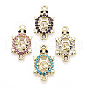 Alloy Rhinestone Connector Charms ALRI-T011-03-1