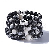 Natural Zebra Jasper Beads Stretch Bracelets BJEW-JB04164-1