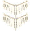 Gorgecraft 2Pcs Alloy & Glass Rhinestones Tassel Shoe Decoration Chain FIND-GF0005-26-1