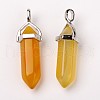 Natural Agate Double Terminated Pointed Pendants G-F295-05F-2