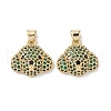 Brass Micro Pave Cubic Zirconia Pendants KK-M240-01-2