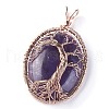 Natural Amethyst Big Pendants G-G771-C04-2