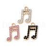 Alloy Rhinestone Pendants PALLOY-E775-04G-1