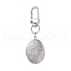 Oval with Sakura 316 Stainless Steel Locket Pendant Decoration HJEW-JM02658-2